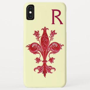 FLORENTINE RED LILY LILIE MONOGRAM Case-Mate iPhone HÜLLE