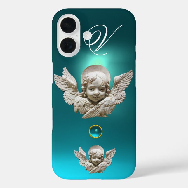 FLORENTINE RENAISSANCE ANGEL Aqua Case-Mate iPhone Hülle (Rückseite)