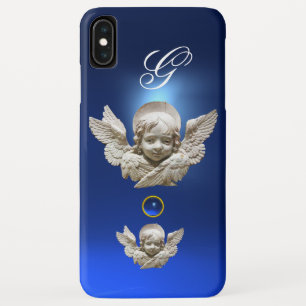 FLORENTINE RENAISSANCE ANGEL Blue Gem Monogramm Case-Mate iPhone Hülle