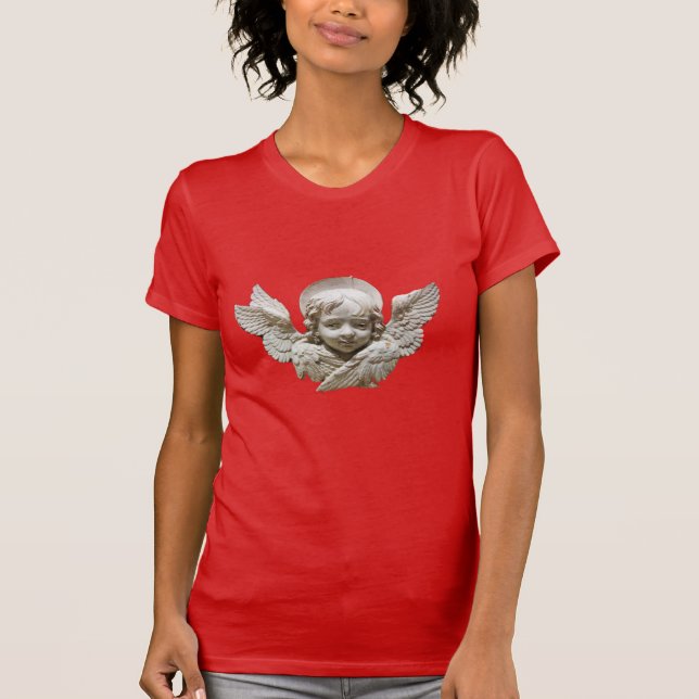 FLORENTINE RENAISSANCE ANGEL MONOGRAMM T-Shirt (Vorderseite)