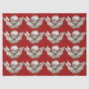FLORENTINE RENAISSANCE ANGEL Red Christmas Seidenpapier