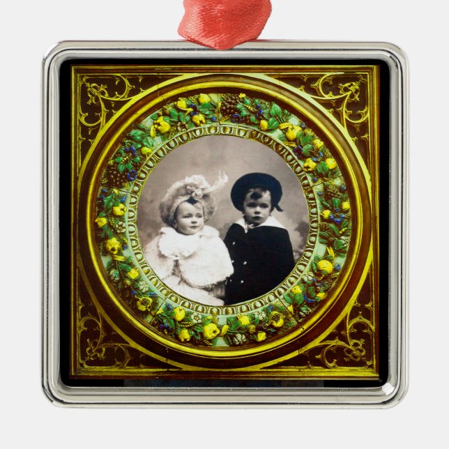 FLORENTINE RENAISSANCE FRUITS Fotovorlage Ornament Aus Metall (Vorne)