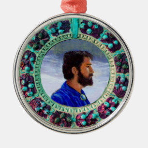 FLORENTINE RENAISSANCE FRUITS Fotovorlage Silbernes Ornament