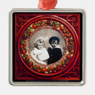 FLORENTINE RENAISSANCE FRUITS Fotovorlage Silbernes Ornament
