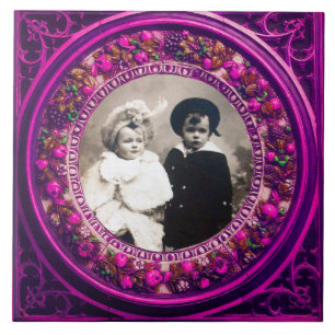 FLORENTINE RENAISSANCE OBST PINK FLORAL CROWN FLIESE