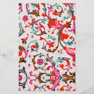FLORENTINE RENAISSANCE RED FLORAL WIRBEL, BLUME BRIEFPAPIER