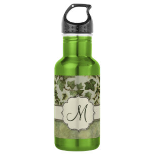 Florentine Watercolor Ivy mit Monogram Trinkflasche