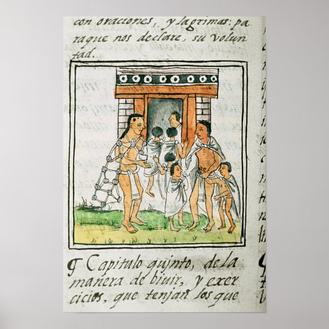 Florentiner Codex' von Bernardino de Sahagun Poster (Vorne)