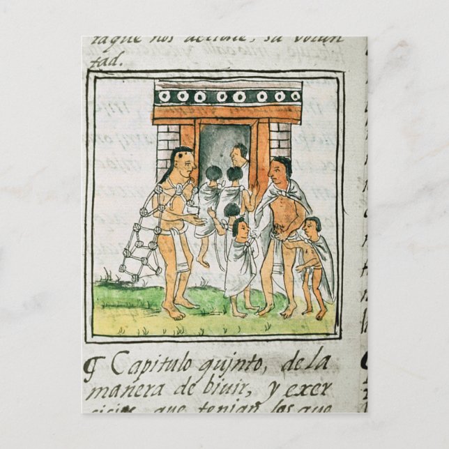 Florentiner Codex' von Bernardino de Sahagun Postkarte (Vorderseite)