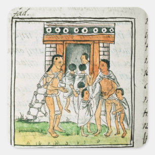 Florentiner Codex' von Bernardino de Sahagun Quadratischer Aufkleber