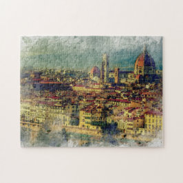 Florentiner Kuppel italicum mediterranes Aquarell Puzzle