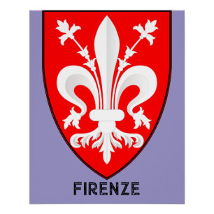 Florentiner Lilien-Wappen Feine Kunst Poster