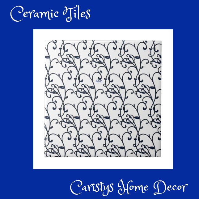 Florentiner Renaissance Blau und Weiß Verziert Fliese (Von Creator hochgeladen)