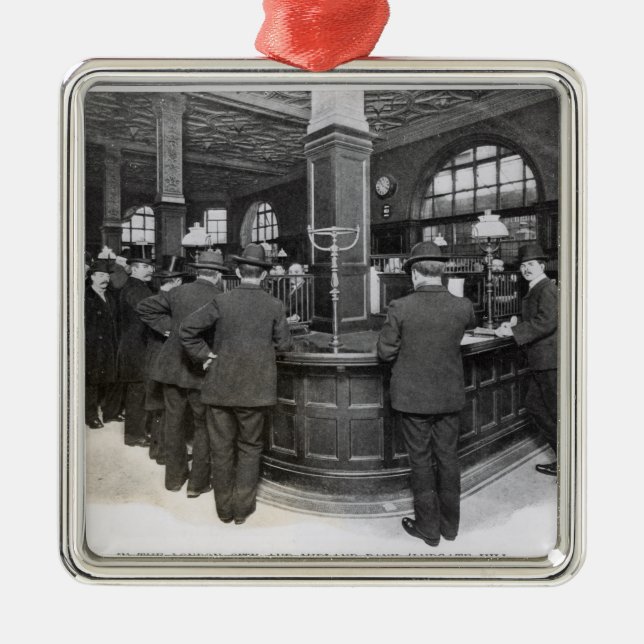 Florentinische Bank Silbernes Ornament (Vorne)