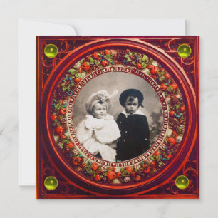 FLORENTINISCHE RENAISSANCE FRÜCHTE SCHWARZ ROT DAM EINLADUNG