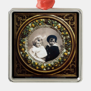 FLORENTINISCHE RENAISSANCE TRÄGT Foto-Schablone Silbernes Ornament