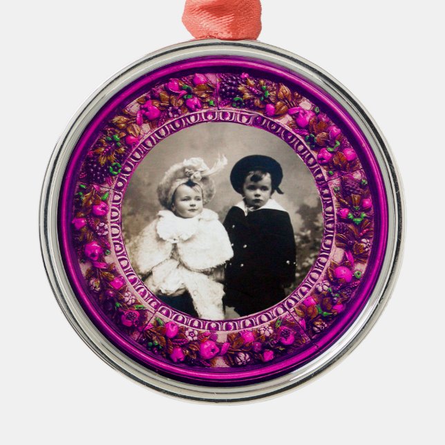 FLORENTINISCHE RENAISSANCE TRÄGT Foto-Schablone Silbernes Ornament (Vorne)