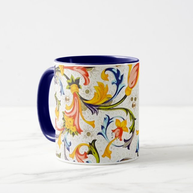 FLORENTINISCHE RENAISSANCE WIRBEL, BLUME TASSE (Vorderseite Links)