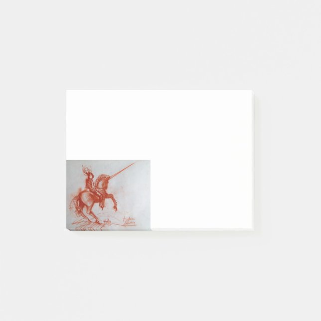 FLORENTINISCHER RITTER ZU PFERD POST-IT KLEBEZETTEL (Vorderseite)