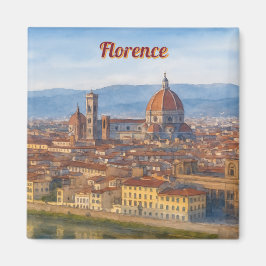 Florenz Aquarell-Silhouette Magnet