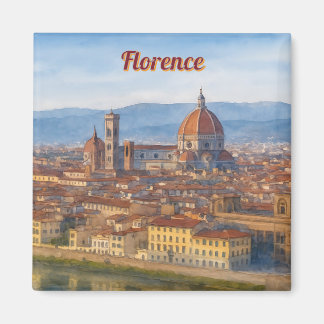 Florenz Aquarell-Silhouette Magnet