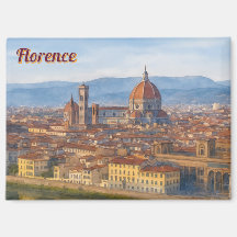 Florenz Aquarell-Skyline