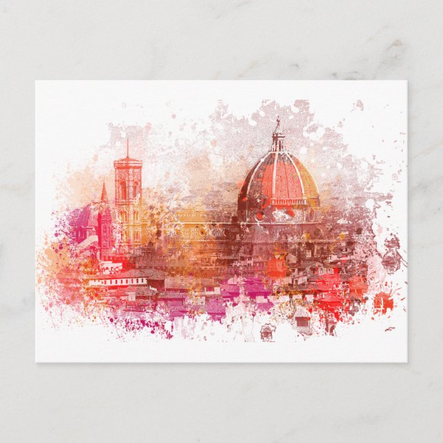 Florenz - Basilika der Heiligen Maria der Blume Postkarte (Vorderseite)