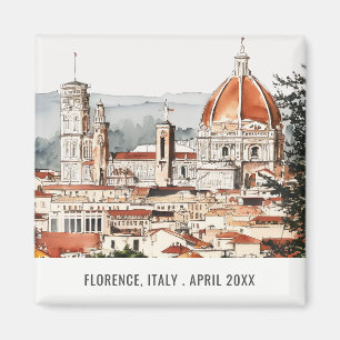 Florenz Cathedral Italien Wasserfarben Italien Magnet