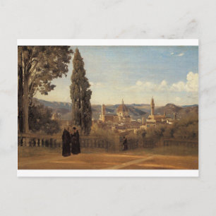 Florenz, Die Boboli Gardens von Camille Corot Postkarte