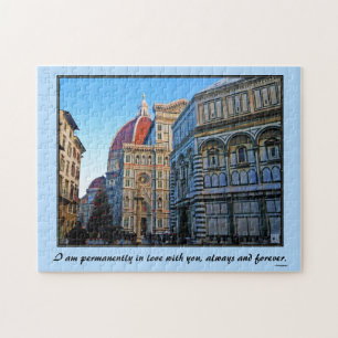 Florenz Dom Kathedrale mit Liebe Zitat Puzzle