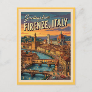 Florenz Firenze Italien Grüße Postkarte