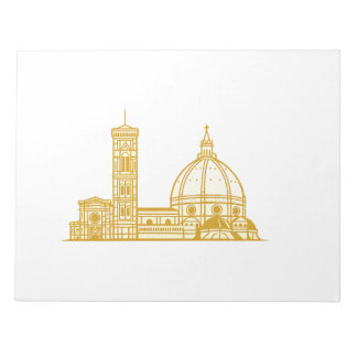 Florenz Gold Line Art Minimal Luxus Notizen Notizblock