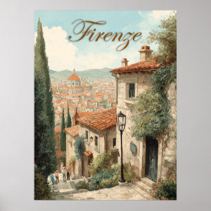 Florenz im Vintage-Stil Poster
