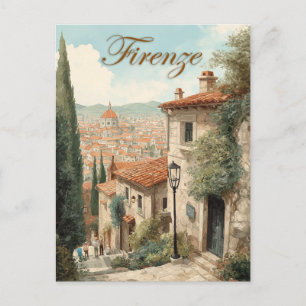 Florenz im Vintage-Stil Postkarte