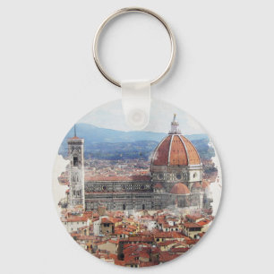 Florenz Italien Aquarell-Kunst Schlüsselanhänger