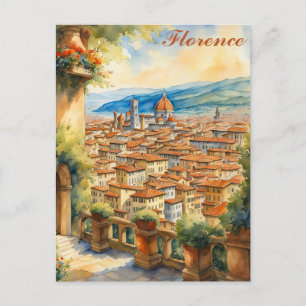 Florenz Italien Aquarellbilder Postkarte