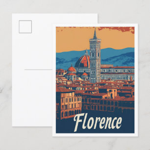 Florenz Italien Art Vintage Postkarte