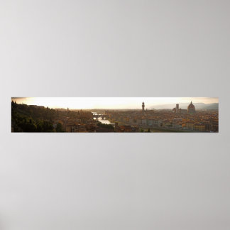 Florenz Italien bei Sonnenuntergang Poster