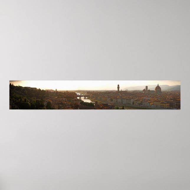 Florenz Italien bei Sonnenuntergang Poster (Vorne)