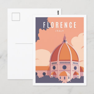 Florenz Italien Berühmte Reiseort-Illustration Postkarte
