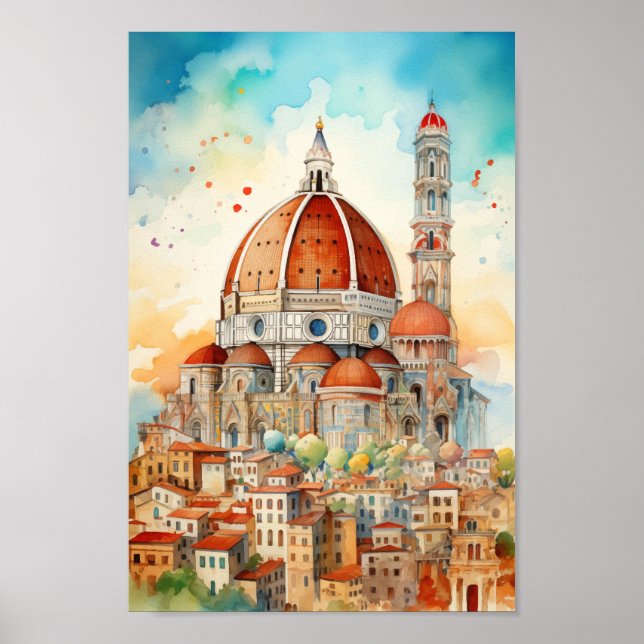 Florenz Italien Berühmter Reiseort Poster (Vorne)