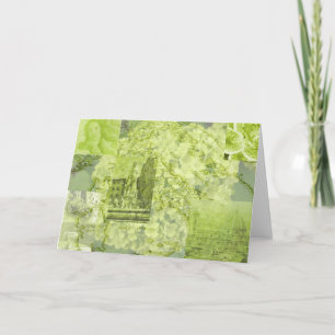 Florenz, Italien, Bild-Collage, Grün, Ca grüßend Karte