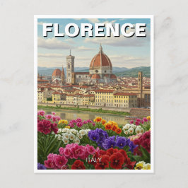 Florenz Italien Blume Reisen Postkarte