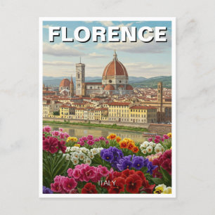 Florenz Italien Blume Reisen Postkarte