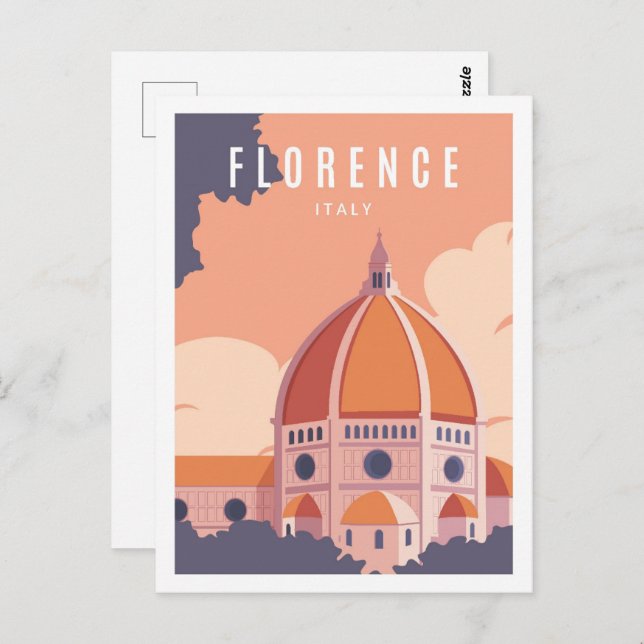 Florenz Italien Der berühmte Reiseort Illustration Postkarte (Vorne/Hinten)