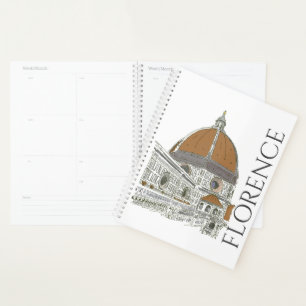 Florenz Italien Dom Feder-und-Tusche-Illustration Planer