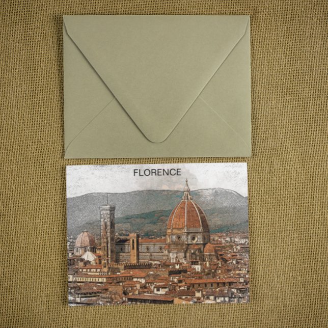 Florenz Italien Duomo Cathedral Travel Postkarte (florence italy postcard)