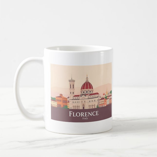 Florenz Italien Duomo di Firenze Pastel Travel Kaffeetasse (Links)