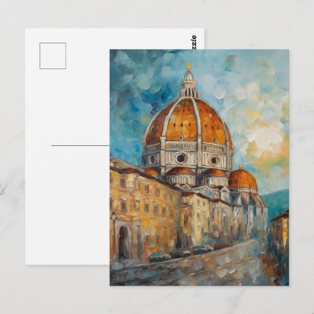 Florenz, Italien | Duomo | Ölmalerei Postkarte (Vorne/Hinten)