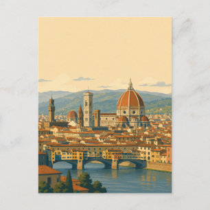 Florenz Italien Duomo Vintage Reise Postkarte